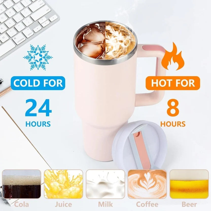 1200ml Insulated Stainless Steel Tumbler – Hot & Cold Bottle