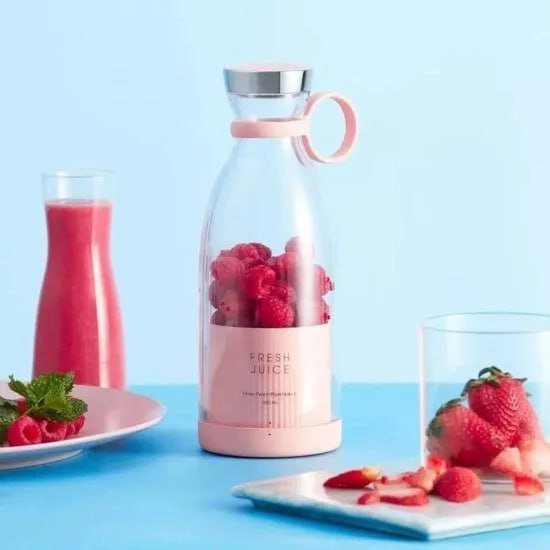 Portable Mini Blender Bottle 320ml – USB Rechargeable 6-Blade Juicer