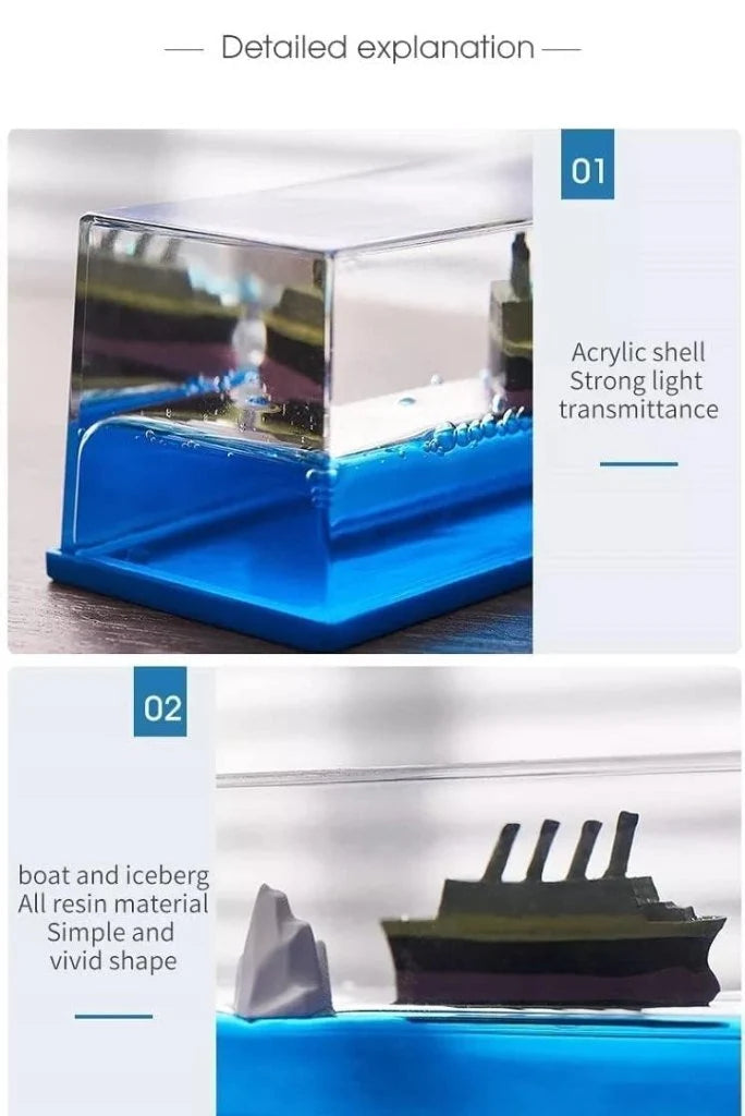 Ocean Motion Ship – Liquid Wave Desk Toy